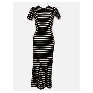 Striped Crew Neck Dress Size XS